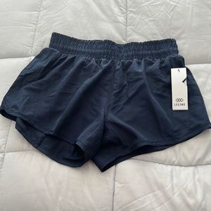 Navy athletic shorts